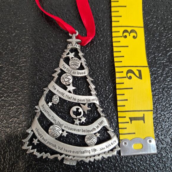 Christmas Ornaments Religious Inspirational Set of 2 Blessed Christmas - Picture 5 of 9